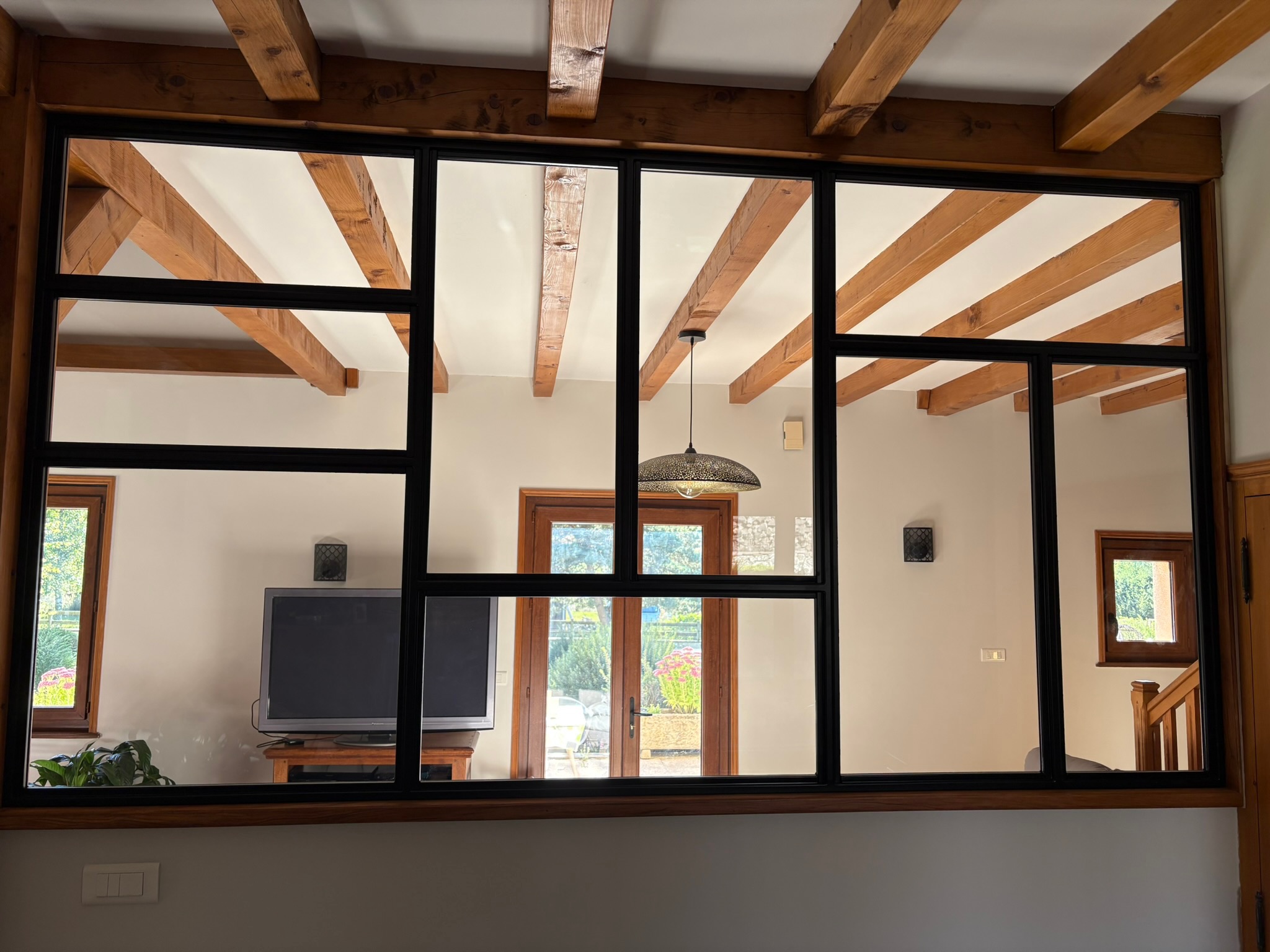 Verrière d'intérieur sur mesure par Pascal Gardes, serrurerie métallerie Lantriac